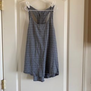 GUC Lululemon Grey striped pleated tank size 8